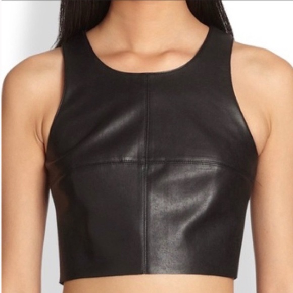 Bailey 44 Black Fitted Crop Tank Top - Picture 2 of 6